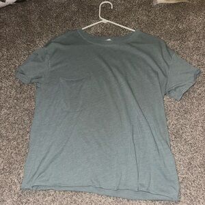 Green White Crow (Buckle) oversized T shirt (fits like small/medium)